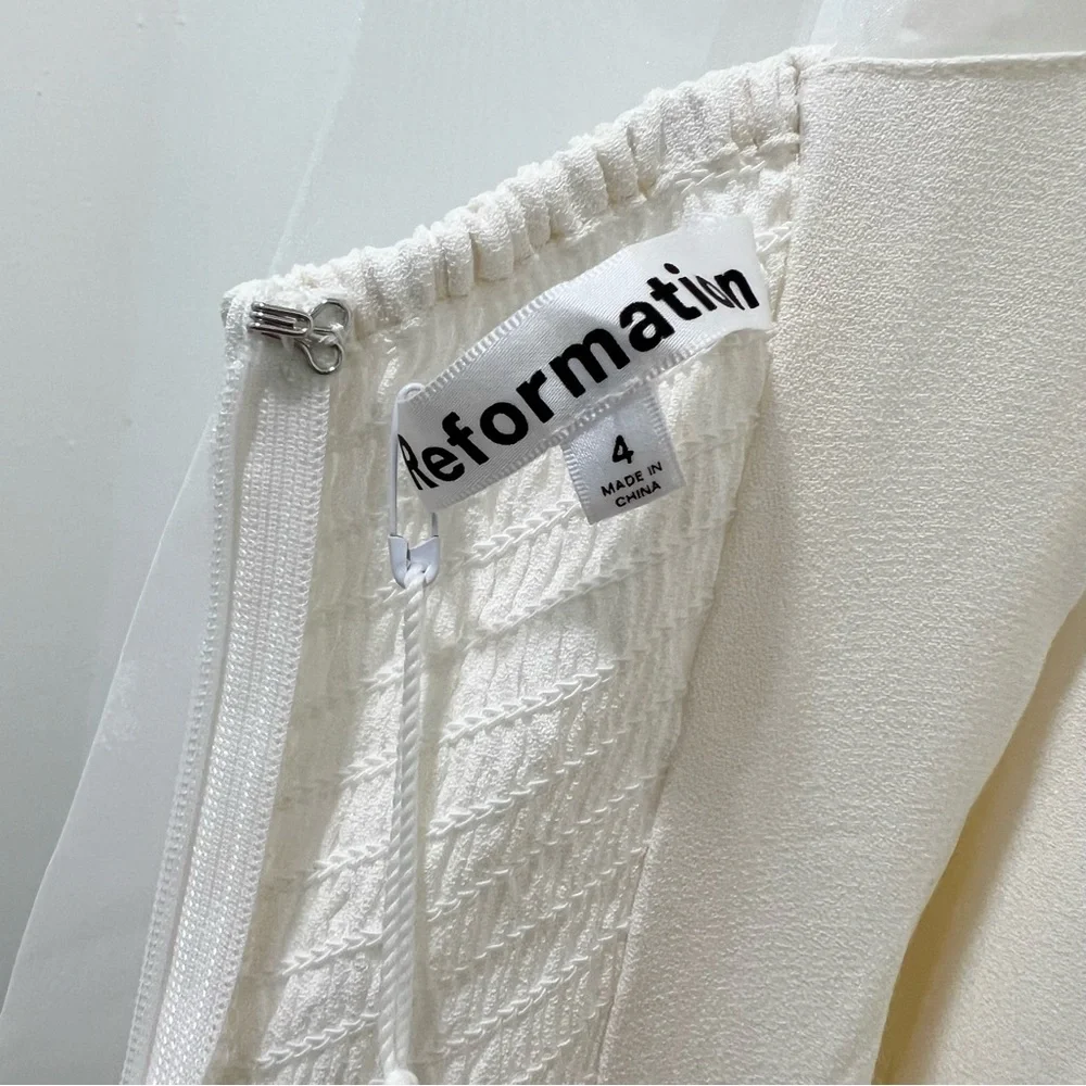 ⚡️⚡️NWT REFORMATION Balsam Dress in Ivory, Size 4 - Picture 12 of 16